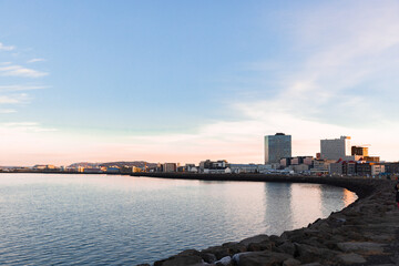Coast line of Rekjavic in winter