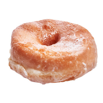  SIngle glazed doughnut isolated over white background