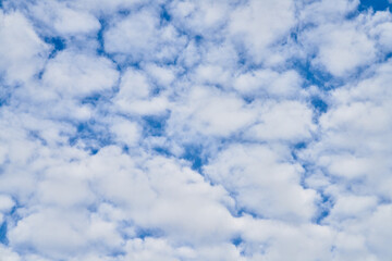 Beatiful blue sky with clouds on a sunny day