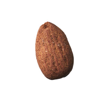  Single almond isolated over white background