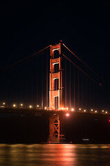 Fototapeta na wymiar Golden Gate at Night