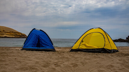 camping on the beach