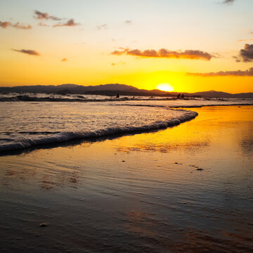 sunset on the beach Costa Rica