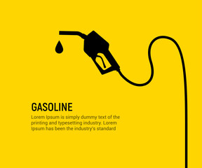 Fuel petrol pump gas diesel station. Car vector fuel gas pump nozzle background - obrazy, fototapety, plakaty