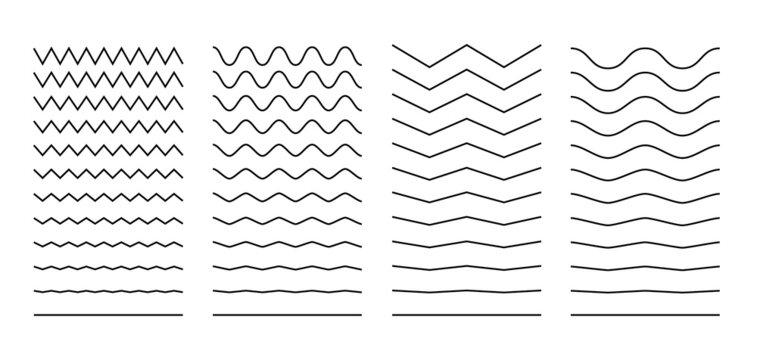 Line wave stroke zigzag vector. Squiggle curve simple squiggly line stroke