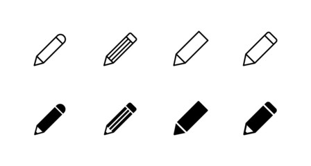 Pencil icons set. pen sign and symbol. edit icon vector