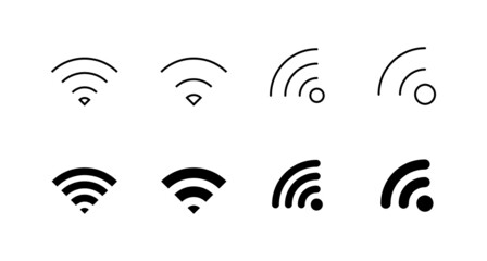 Wifi icons set. signal sign and symbol. Wireless  icon