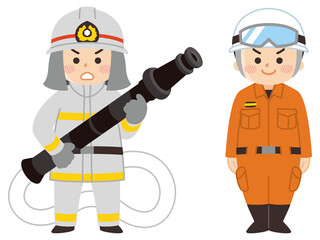 消防士の男性　火事　レスキュー隊員