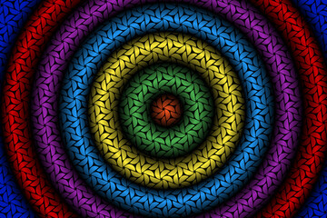 colourful  gradient circle pattern of traditional batik ethnic  for wallpaper background ads sticker or clothing