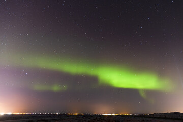 Northern Lights in Iceland Outside Rekjavik