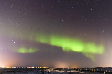 Northern Lights in Iceland Outside Rekjavik