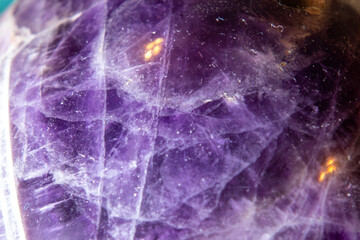 Close up of Amethyst Quartz Crystal . High quality photo