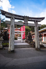 The main gate to the big temple in Saga city in Japan, Yutoku Inari Shrine