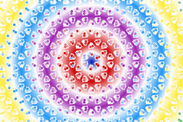 colourful  gradient circle pattern of traditional batik ethnic  for wallpaper background ads sticker or clothing