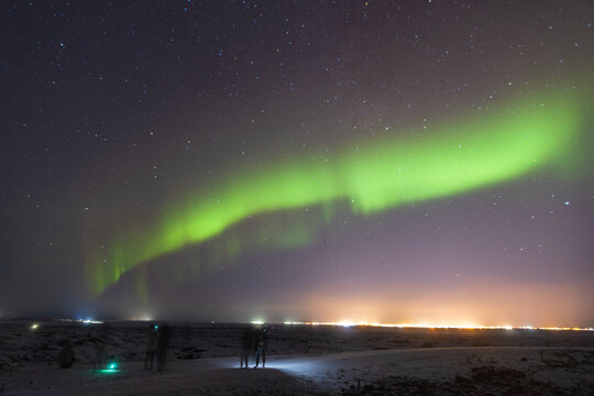 Northern Lights in Iceland Outside Rekjavik