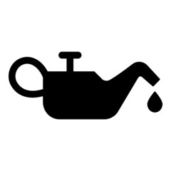 Car Oil Flat Icon Isolated On White Background