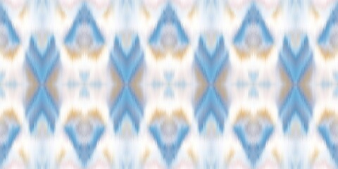 Geometric indigo blue ombre tie dye batik stripe border pattern. Seamless shibori space dyed striped effect fashion trim edging. Washed out boho beach wear ribbon endless tape. © Nautical
