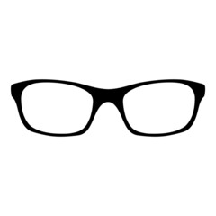 Glasses Flat Icon Isolated On White Background