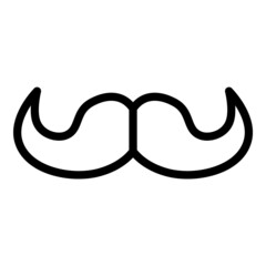 Mustache Styles Flat Icon Isolated On White Background