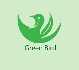 Green Bird Logo, art vector design