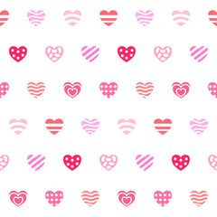 Simple Cute Pink Love Rainbow Vector Seamless Pattern Design