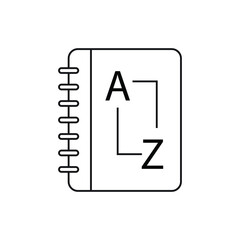 Vocabulary book icon design vector illustration