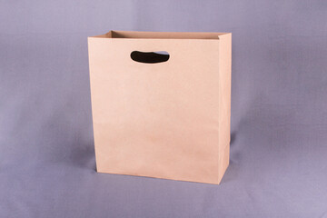 Cardboard brown paper food bag