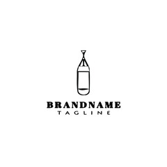punching bag logo cartoon design icon vector illustration