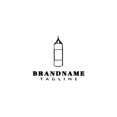 punching bag logo cartoon design icon vector cute