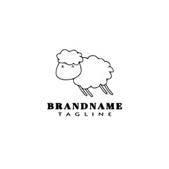 sheep logo icon design template vector illustration