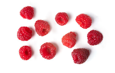 Raspberry berry isolated on white background