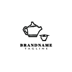 teapot logo icon design template vector illustration