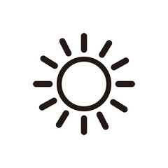 Obraz premium Sun vector icon illustration sign