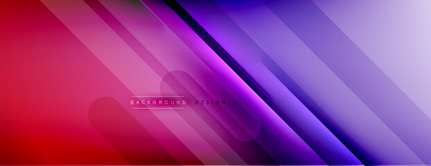 Abstract background - lines composition created with lights and shadows. Technology or business digital template. Trendy simple fluid color gradient abstract background with dynamic