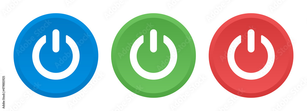 Poster off and on power button icon vector illustration.