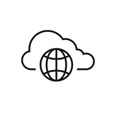 Cloud computing icon  internet data storage sign. vector illustration