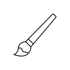 Paintbrush  Icon  in black line style icon, style isolated on white background