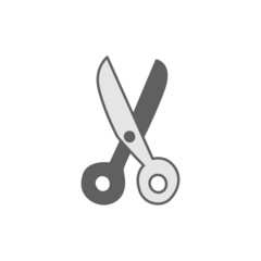 Scissors Icon in color icon, isolated on white background 