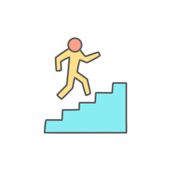 Career Icon in color icon, isolated on white background 