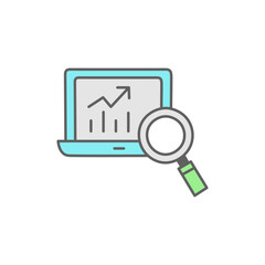 Research Icon in color icon, isolated on white background 