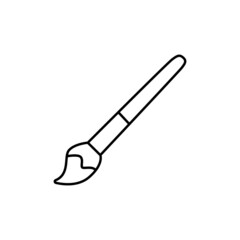 Paintbrush  Icon  in black line style icon, style isolated on white background