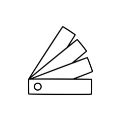 Color Swatch Icon  in black line style icon, style isolated on white background