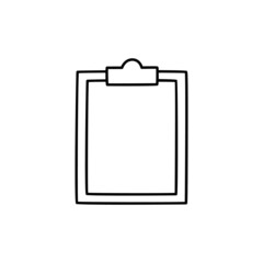 Clipboard Icon  in black line style icon, style isolated on white background