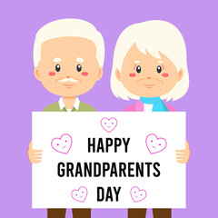 International Grandparents Day Illustration Cartoon