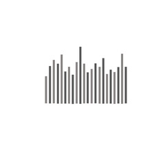 ฺBar chart icon. Business logo concept. Finance chart pattern symbol. waveform logo.