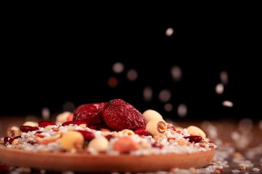 Cereal grains , seeds, beans, Lotus seeds and red dates