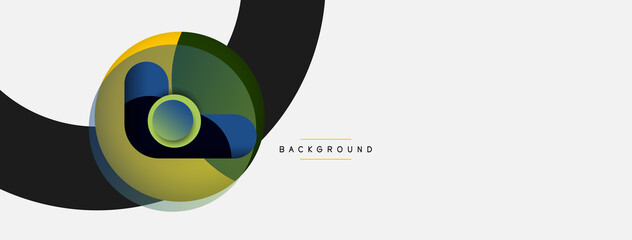 Circle and round shapes abstract background. Vector illustration for wallpaper banner background or landing page