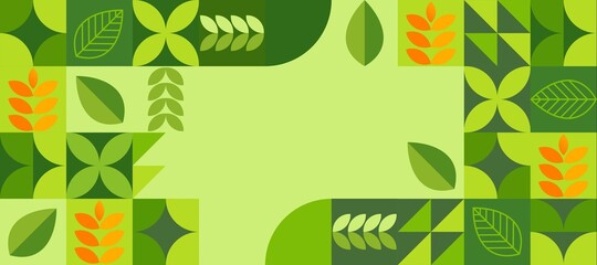 background pattern of fresh green natural leaves - obrazy, fototapety, plakaty