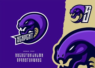 illustration vector graphic of Snake Serpent mascot logo perfect for sport and e-sport team