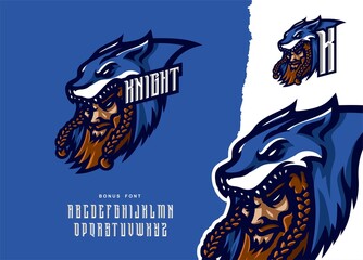 illustration vector graphic of Tribal Knight mascot logo perfect for sport and e-sport team
